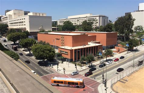 La law library - LA Law Library has 10 locations throughout the County. Main Library (the Mildred L. Lillie Building): 1st & Broadway; approx. 175,000sq.ft. and 35 miles of shelving. 4 courthouse branch locations: Staffed locations in Long Beach and Torrance. eBranch locations in Norwalk and Pomona. 5 partnership locations: Los Angeles Public Library in Van Nuys.